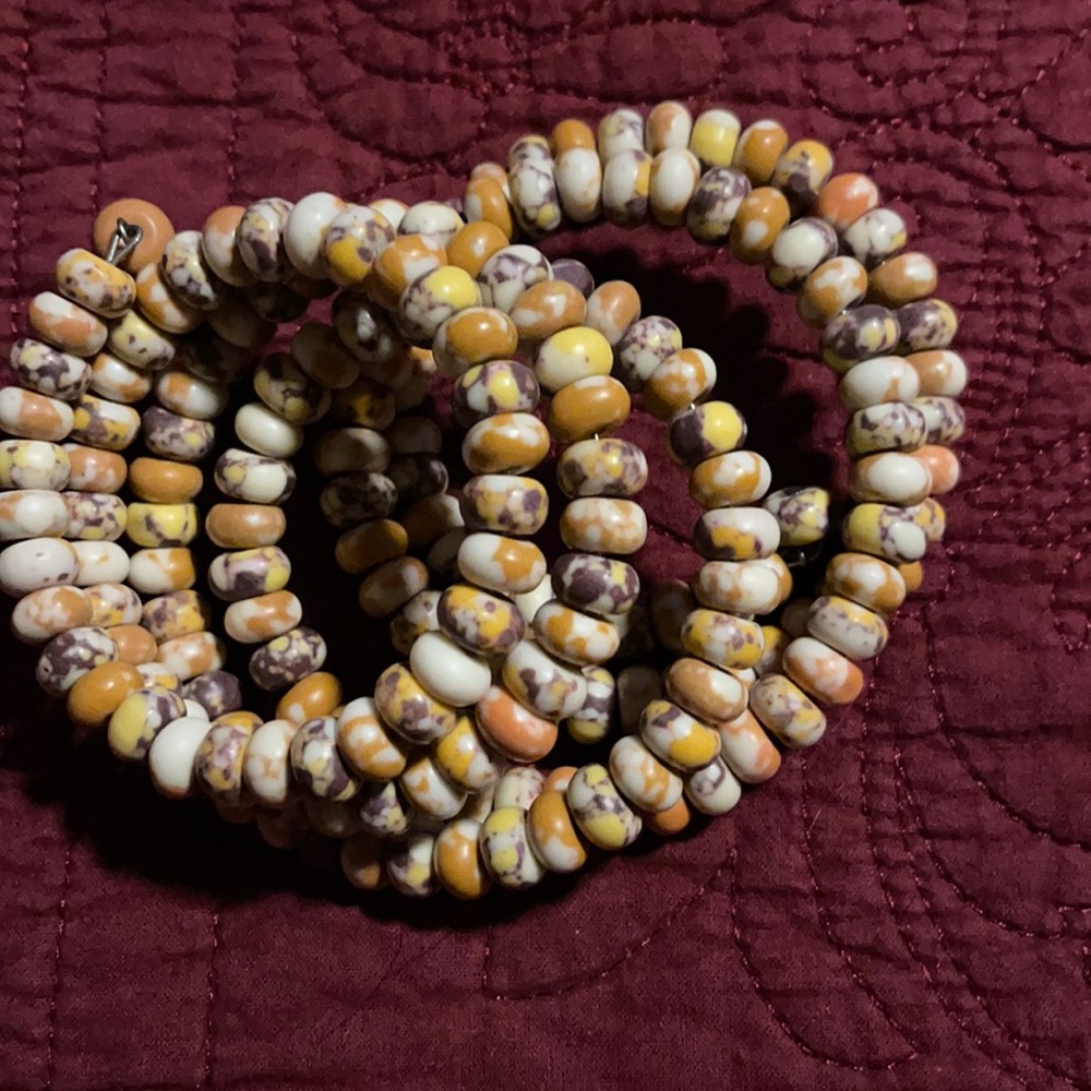 Sassy Jones Brown/Yellow Tezra wrap bracelet